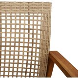  Klupa bež 112 cm od poliratana i bagremovog drva | shoptok.hr