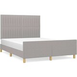  Posteljni okvir z vzglavjem svetlo siv 140x200 cm blago, (20902984) | Shoptok.si