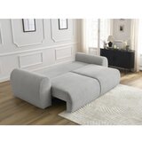 Bobochic Paris Svetlo siva raztegljiva sedežna garnitura iz rebrastega žameta 257 cm Lucien – | Shoptok.si