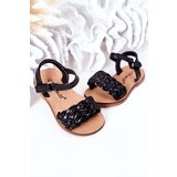 Kesi Children's Braided Sandals Black Bailly | shoptok.hr