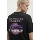 New Era Bombažna kratka majica moška, črna barva, LOS ANGELES LAKERS