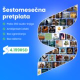Slušaj.rs Šestomesečna pretplata za audio-knjige na Cene