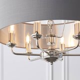  Endon 94373 - Luster na lancu HIGHCLERE 6xE14/40W/230V siva/sjajni hrom | Eponuda.com