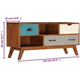 TV ormarić s 3 ladice od masivnog bagremovog drva 110x35x50 cm | shoptok.hr