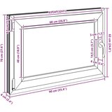  Prozor za podrum RISOR Antracit 90 x 70 cm PVC i staklo - Antracit 90 x 70 cm (trostruki sloj) Nagibanje i okretanje lijevo | shoptok.hr