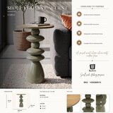 Mauro Ferretti Metalni okrugao pomoćni stol ø 45,5 cm Metal Console – | shoptok.hr