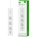 Woox R6132 pametni podaljšek s 3x Schucko 2x USB2.0 2x USB-C vtičnicami | Shoptok.si