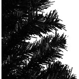  Umjetno osvijetljeno božićno drvce s kuglicama crno 240 cm PVC | shoptok.hr