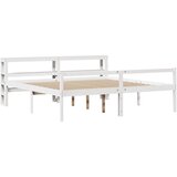 vidaXL Postelja za starejše z vzglavjem bela 180x200 cm trdna borovina, (21303754) | Shoptok.si