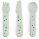 Done By Deer jedilni pribor foodie happy dots green | Shoptok.si