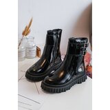 Kesi Children's lacquered shoes with buckles black Chloraia | shoptok.hr