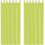 Voile zavjese s gornjim dijelom od 2 komada, jabučno zelene boje | Shoptok.si