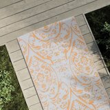 Furnova Zunanja preproga ARAKIL oranžna in bela 80x250 cm PP, (21930731) Cene