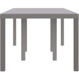 Vanjski Vrtna miza Svetlo siva 200x100x73 cm Poli ratan, (22008705) | Shoptok.si