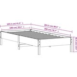  Okvir kreveta bez madraca voštano smeđi 100x200 cm od borovine | shoptok.hr