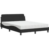 The Living Store Postelja z vzmetnico črna 120x200 cm žamet - Postelja, (21606986) | Shoptok.si