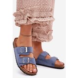 Boto Women's sandals on cork platform with buckles blue Evisolla | shoptok.hr