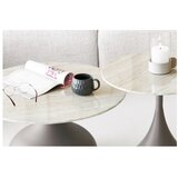 House Nordic Kaki zelena okrogla klubska mizica s stekleno mizno ploščo ø 70 cm Pienza – | Shoptok.si