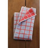 Jotex Rdeča/svetlo modra bombažna brisača 50x70 cm Grid – | Shoptok.si