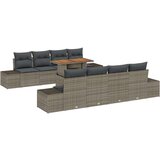 vidaXL Vrtni kavč set Set 7 Rjava Ratan 4-sedežni zunanji kavč | Shoptok.si