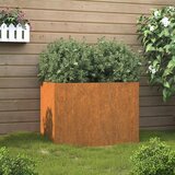 vidaXL Cvetlično korito zarjavelo 62x47x46 cm corten jeklo Cene
