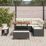  Sjedeća garnitura za vrt 8 kom. Crna poliratan 177 x 177 x 85 cm | shoptok.hr