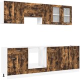 vidaXL Set od 8 komada kuhinjskih ormara dimljeni hrast | shoptok.hr