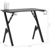 vidaXL Igraći stol s nogama u obliku slova Y crni 90 x 60 x 75 cm | shoptok.hr