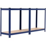 Police za pohranu 2 kom plave 80 x 40 x 160 cm čelik i MDF | shoptok.hr