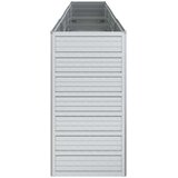 vidaXL Povišena vrtna gredica 320 x 40 x 77 cm pocinčani čelik srebrna | shoptok.hr