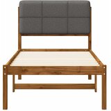  Krevetni okvir s tapiciranim uzglavljem Prirodna i svjetlosiva - Prirodna i svjetlosiva 90 x 200 cm | shoptok.hr