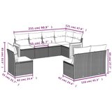 vidaXL 8-dijelni set vrtnih sofa od poliratana s jastucima crni | shoptok.hr