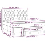  Krevet s oprugama i madracem tamnosmeđi 180x200 cm tkanina | shoptok.hr