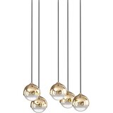 Open design OR85518 - led luster na sajli bolicina 5xLED/5W/230V zlatna/crna | Eponuda.com