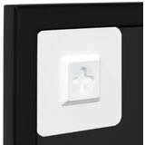  Zidno ogledalo crno 100 x 60 cm metalno | shoptok.hr