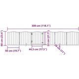 vidaXL Ograda za pse z vrati zložljiva 6panelov rjava 300cm topolovina | Shoptok.si