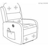 Molarem Home Fotelja PEGAZ barš. + masaža - siva | shoptok.hr