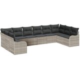  Sjedeća garnitura za vrt 10 kom. Svjetlosiva poliratan 344 x 177,5 x 85 cm | shoptok.hr