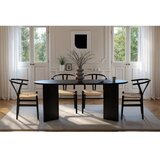 Hanah home sablin - wood black wood black dining table | Eponuda.com