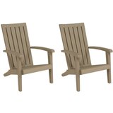 Maison Chic Vrtni Stoli - Stol za vrt adirondack 2 kosa svetlo rjav polipropilen JS556, (21878333) Cene