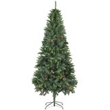  Umjetno osvijetljeno božićno drvce s kuglicama i šiškama 210 cm | Eponuda.com