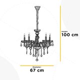 Lesnina XXXL KRISTALNA VISEČA SVETILKA 67/100 cm E14 | Shoptok.si