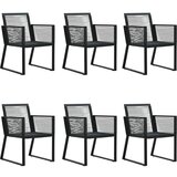  7-dijelni vrtni blagovaonski set od PVC ratana crni | shoptok.hr