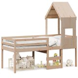 Visoki krevet s krovom 75 x 190 cm od masivne borovine | shoptok.hr