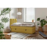 MID.YOU POSTELJA Z VZMETNICO 90 cm x 200 cm , les, tekstil, leseni material gorčično rumena | Shoptok.si