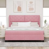  Krevet s opruga kutije Ružičasta 200 x 180 cm Baršun | shoptok.hr
