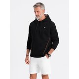 Ombre Men's hoodie with zippered pocket - black Cene