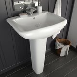  Samostojeći umivaonik keramički bijeli 580 x 470 x 200 mm | shoptok.hr