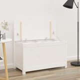 vidaXL Klop bela 80x41x77 cm trdna borovina Cene