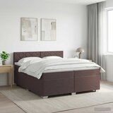  Boxspring krevet s madracem Tamno smeđa 200 x 200 cm Tkanina | shoptok.hr